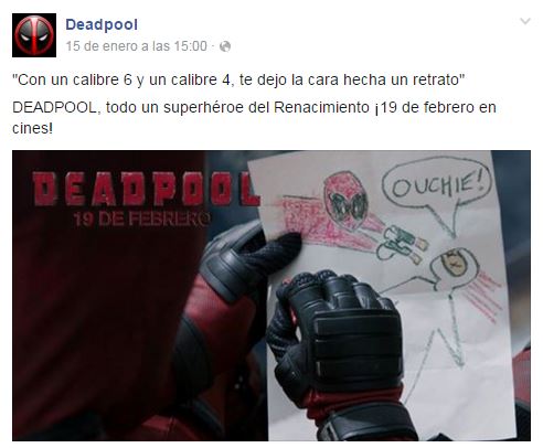 Deadpool es héroe y artista a tiempo completo.